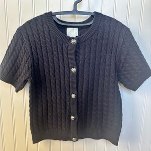 H&M Navy Cable Knit Sweater Size: Small